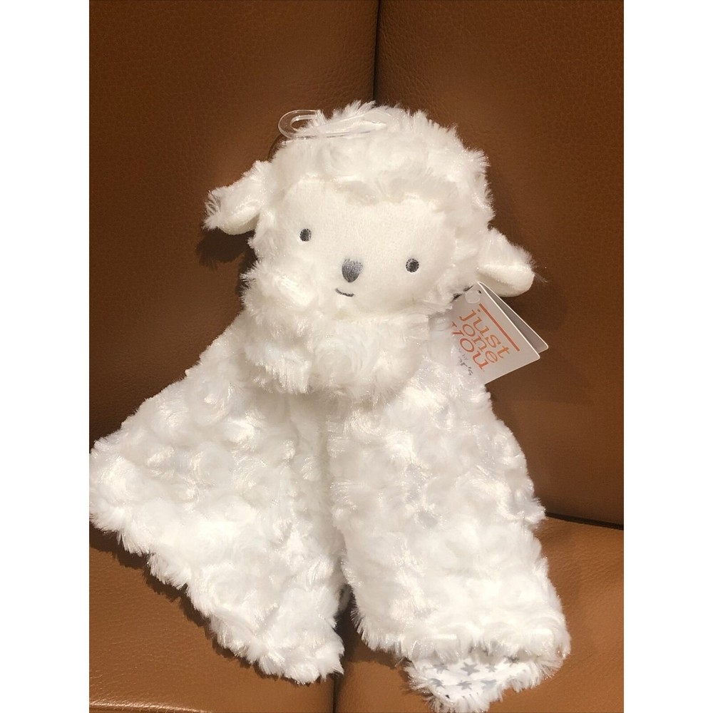New Carter’s Just One You White Lamb Sheep Stars Baby Plush Security Bla…